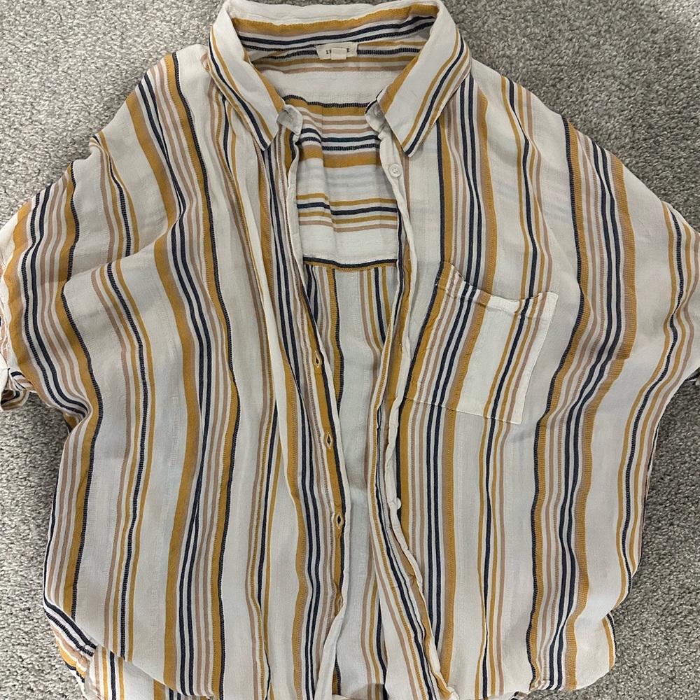 Striped Button-Up Shirt